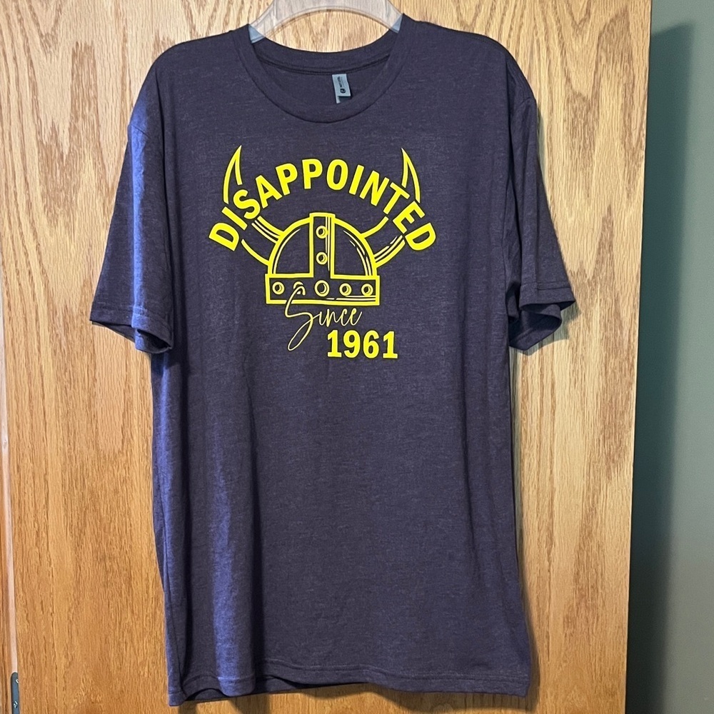 Vikings Dark Purple Tee with Yellow Graphic
